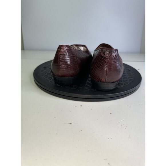 Fratelli Rossetti Men's Burgundy Lizard Skin Tassel Loafer Size 9 Slip On - Picture 9 of 9